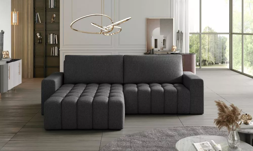Dīvāns Bonett Standard · Tumši pelēks · 160 × 245 × 85 cm