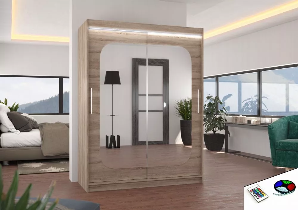 Skapis Clever Classic ar LED · Trifele · 150 × 58 × 200 cm