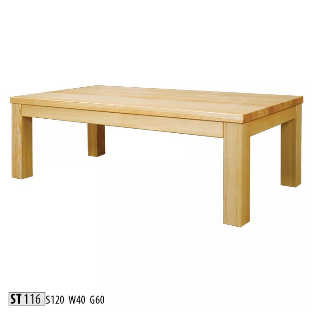 Žurnālgalds ST 116 · Priede · 120 × 60 × 40 cm