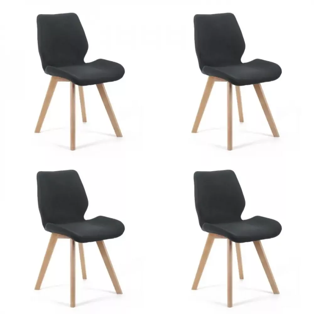 Krēsls Sweet SJ.0159 Set · Melna · 82.5 × 45.5 × 59 cm