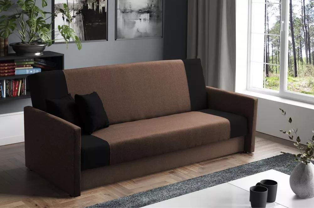 Dīvāns Sofa Bed 126 standard · Brūns + tumši brūns · 90 × 200 × 80 cm