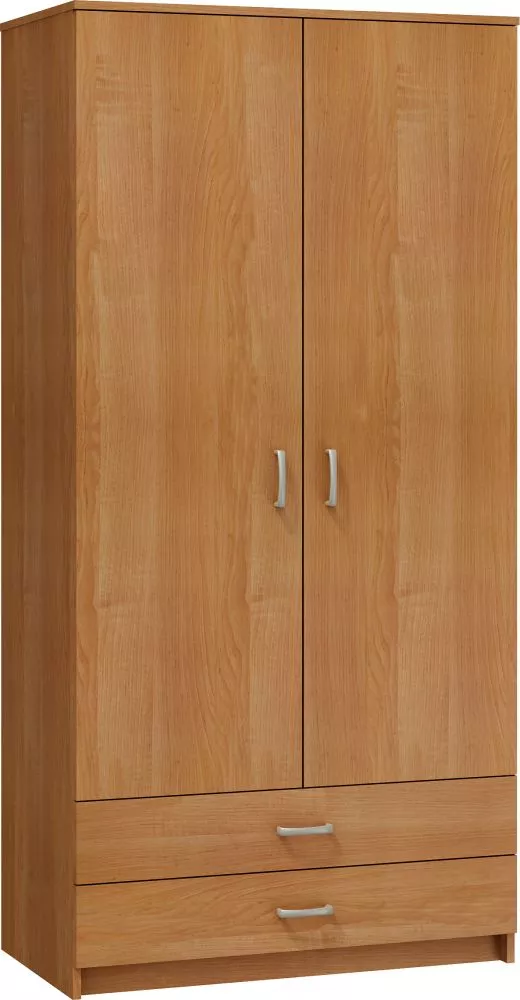 Skapis Szafa 2D-2S · Alksnis · 90.4 × 44.8 × 183 cm