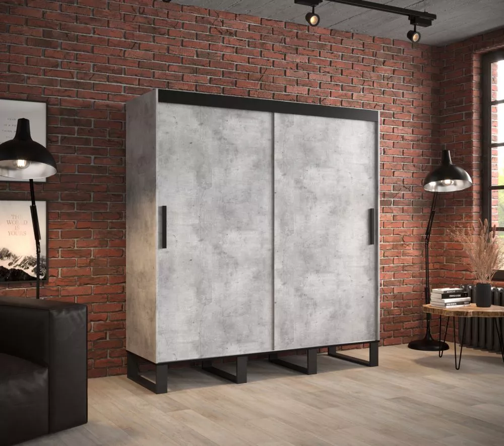 Skapis Loft T · Betons · 200 × 62 × 212 cm