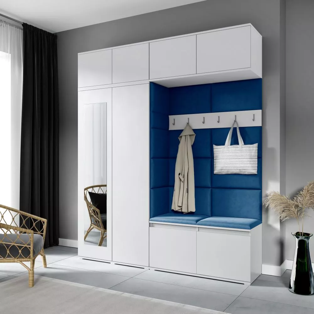 Apavu plaukts Emi 16 Trinity Korpusa krāsa: balts, · 190 × 225 × 40 cm
