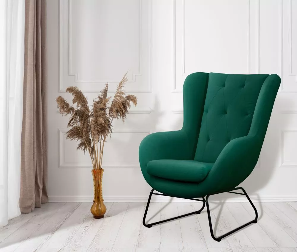 Mīksts krēsls Atella Standard Sēdvietas dziļums: 48 cm, · Zaļš · 80 × 100 × 105 cm
