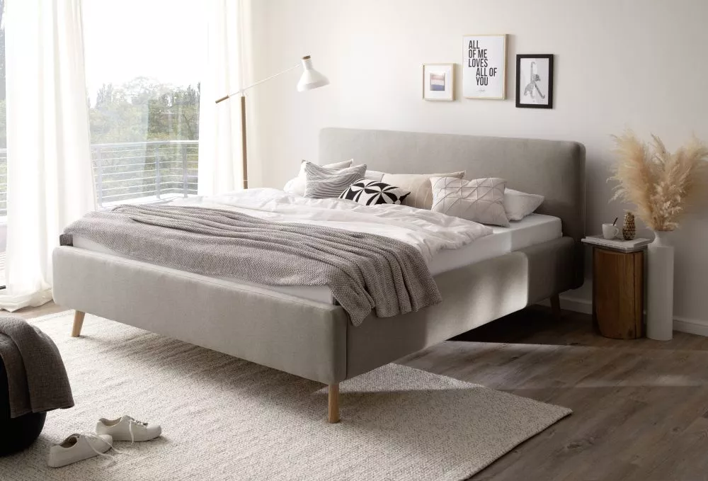Gulta Mattis Basic Standard Guļamvietas platums: 160 cm, Guļamvietas garums: 200 cm, · Kapučino · 180 × 218 × 105 cm