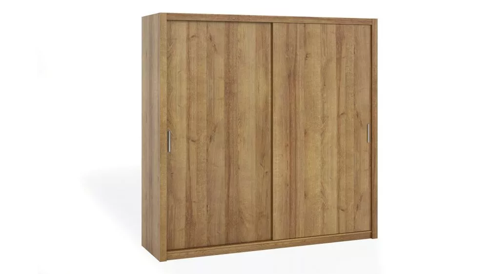 Skapis Bono BO SZ · Zelta ozols · 220 × 62 × 215 cm