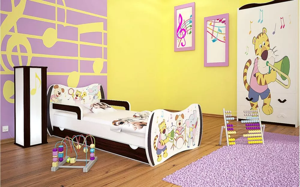 Bērnu gulta Dream L04 160x80 DM14 ar stelāžu Guļamvietas platums: 80 cm, Guļamvietas garums: 160 cm, · 104 × 164 × 71 cm