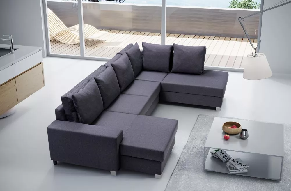 Dīvāns Oxi Standard · Tumši pelēks · 200 × 320 × 80 cm