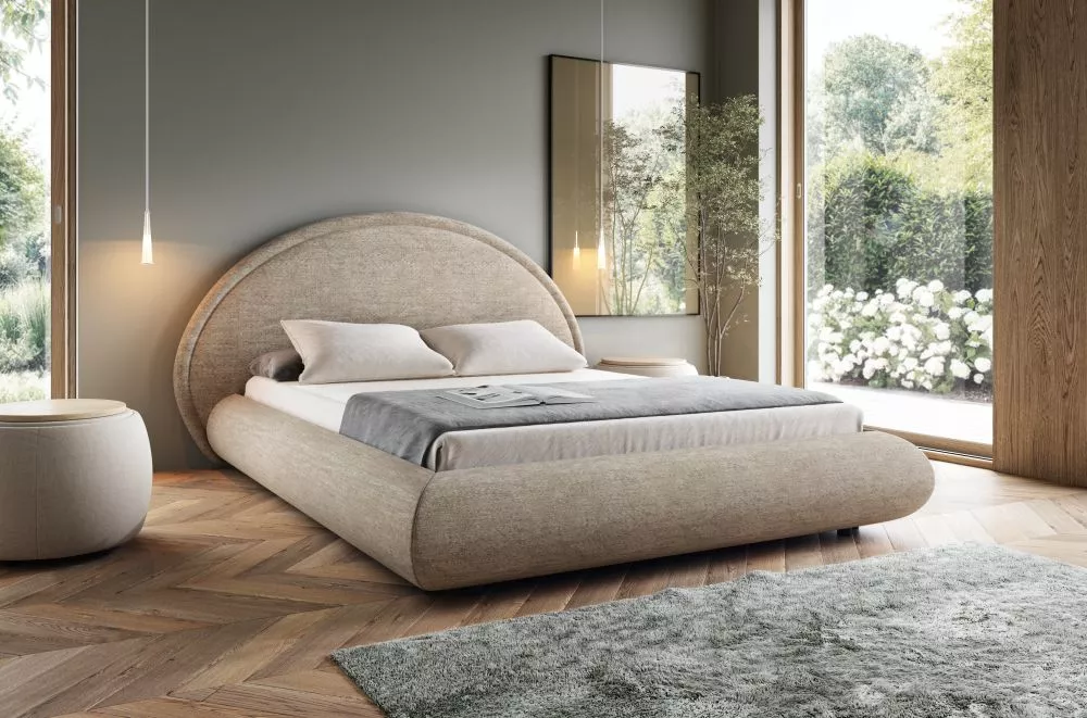 Gulta Otis Standard ar stelāžām Guļamvietas platums: 160 cm, Guļamvietas garums: 200 cm, · Bēšs · 215 × 225 × 121 cm