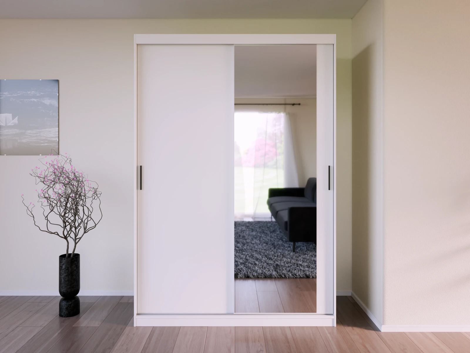 Skapis Bregi 150 · Balts · 150 × 60 × 215 cm