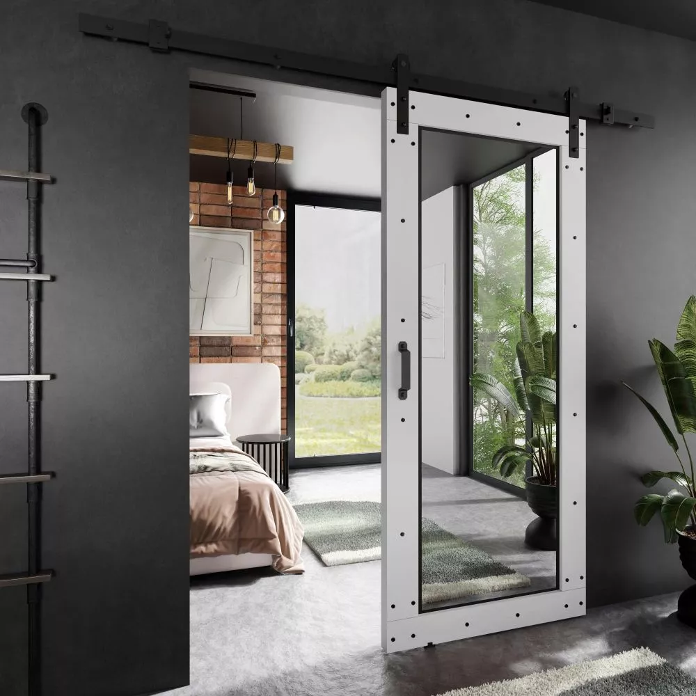 Bīdāmās durvis Adio Loft-8 · Balts · 76 × 205 cm