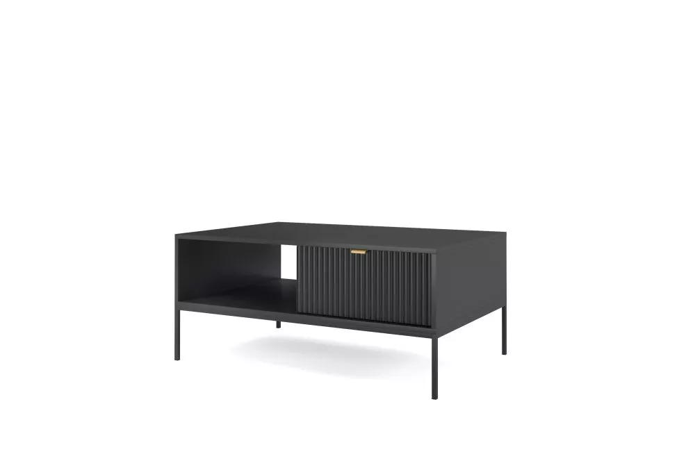 Žurnālgalds Nova L-104 · Melns · 104 × 68 × 46 cm