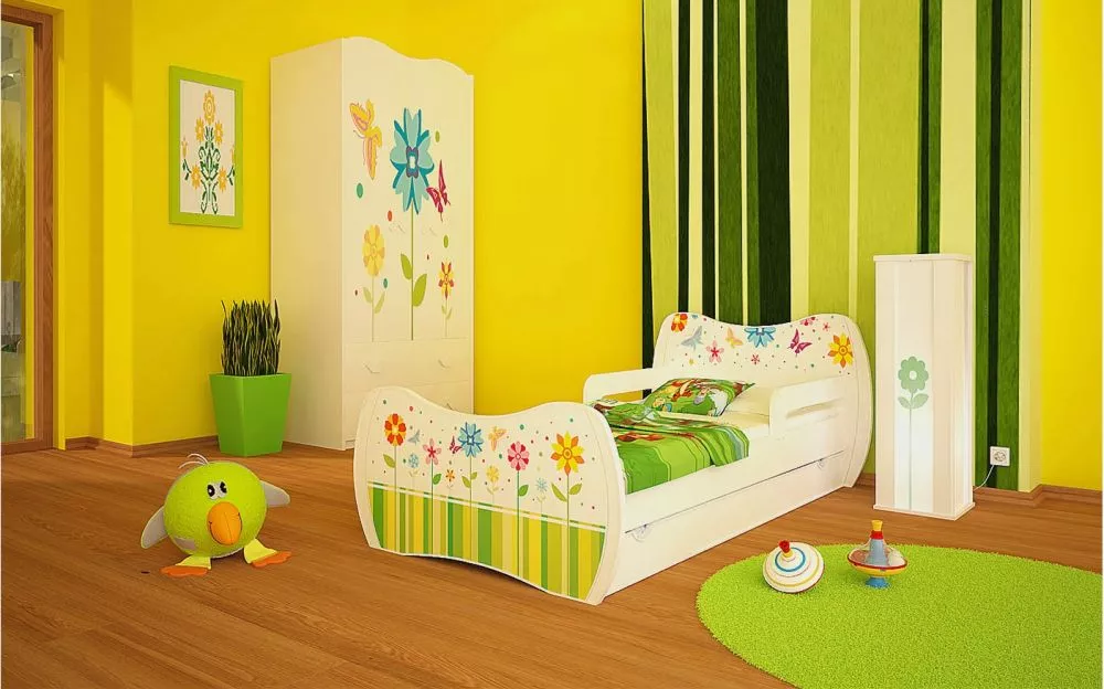 Bērnu gulta Dream L06 180x90 DM09 ar stelāžu Guļamvietas platums: 90 cm, Guļamvietas garums: 180 cm, · 114 × 184 × 71 cm