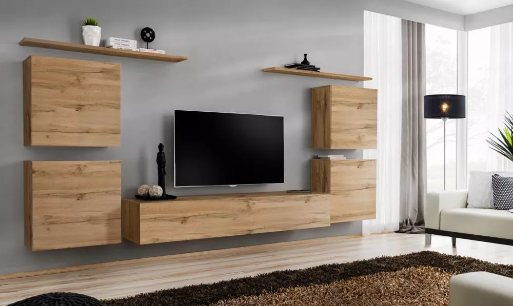 Sekcija Switch 4 · Ozols votāns · 320 × 40 × 150 cm