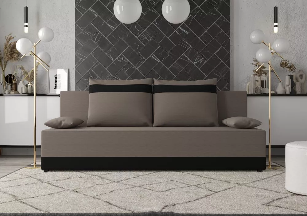Dīvāns Toledo Sofa Standard · Pelēks + melns · 80 × 200 × 89 cm