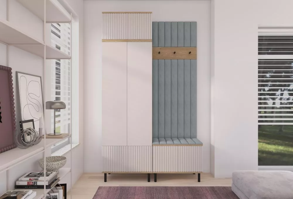 Apavu plaukts Bello 4 Trinity Korpusa krāsa: ozols cremona + kašmira, · 140 × 235 × 40 cm