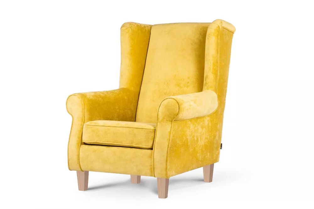Mīksts krēsls Miles Beech Standard Sēdvietas dziļums: 56 cm, · Dzeltens · 82 × 97 × 105 cm