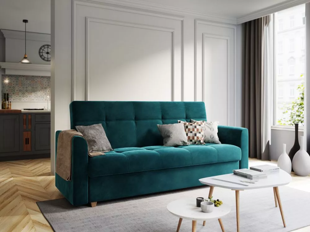Dīvāns Lento Sofa Standard · Tirkīzs · 85 × 215 × 88 cm
