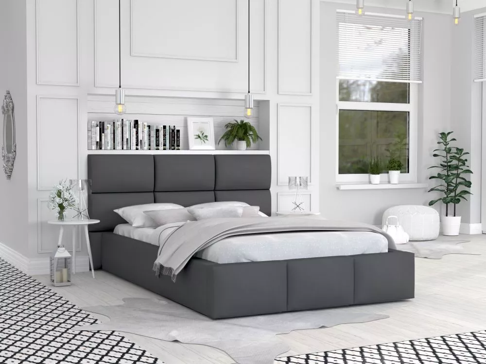 Gulta Denver Premium Standard ar stelāžu Guļamvietas platums: 140 cm, Guļamvietas garums: 200 cm, stelāžas tips: metāla,
