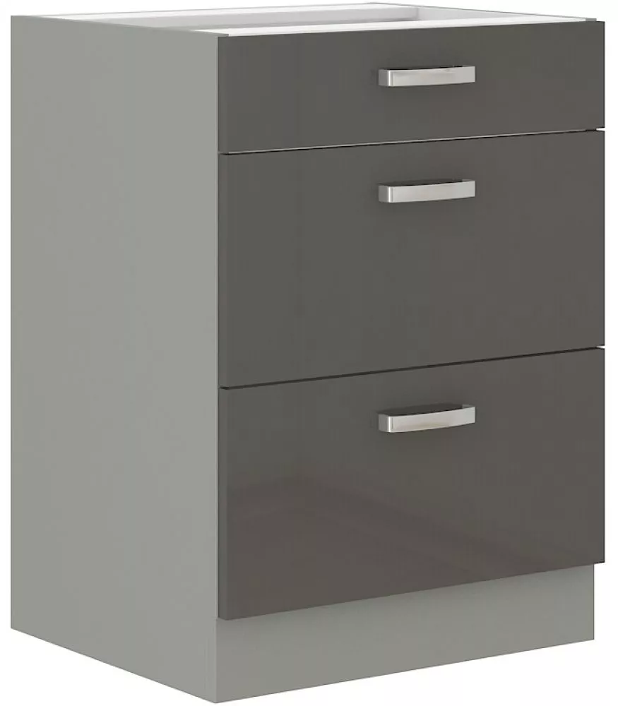 Virtuves skapis Grey D 3S BB · Pelēks
