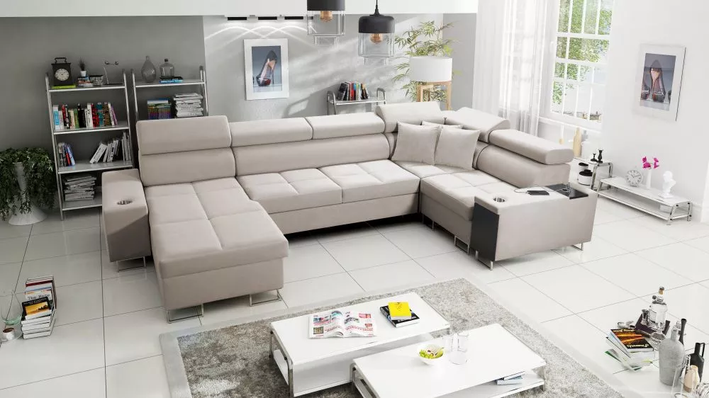 Dīvāns Morena 4 Maxi Standard · Bēšs · 207 × 360 × 84 cm