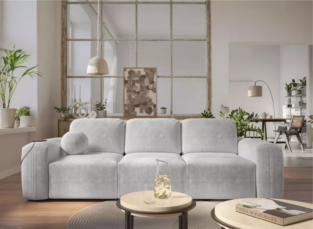 Dīvāns Berno Sofa Standard · Gaiši pelēks · 97 × 256 × 83 cm