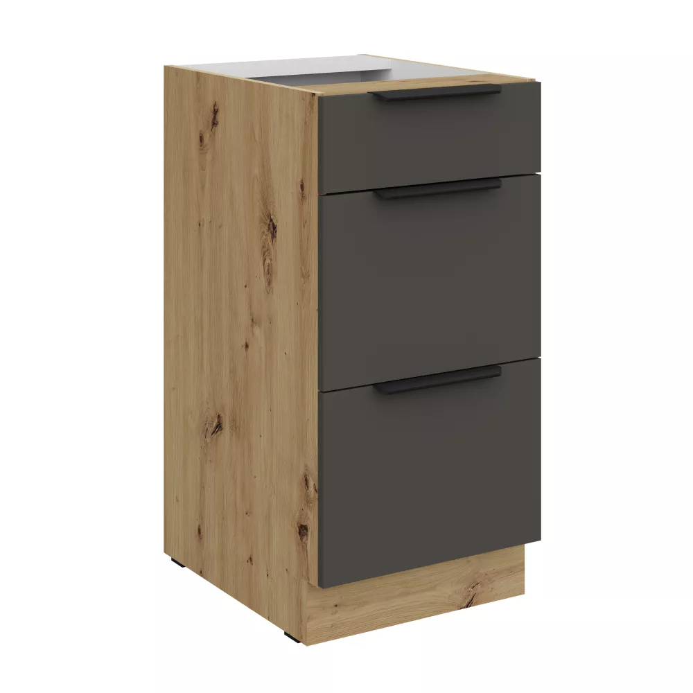 Virtuves skapis Aria Graphite 40 D 3S BB