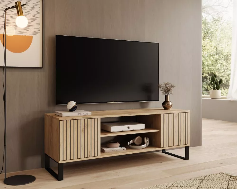 TV tumba Lorello RTV · Ozols kraft · 135 × 40 × 49 cm