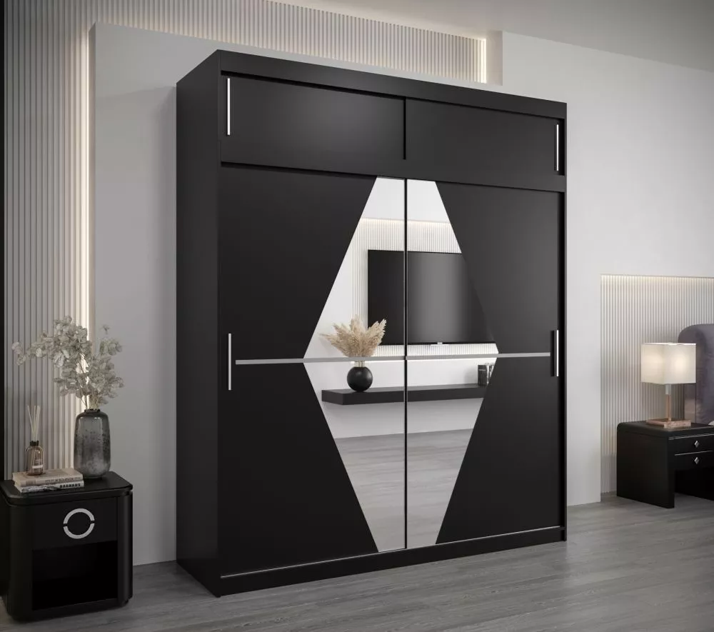 Skapis Boliwia Premium · Melns · 200 × 62 × 240 cm
