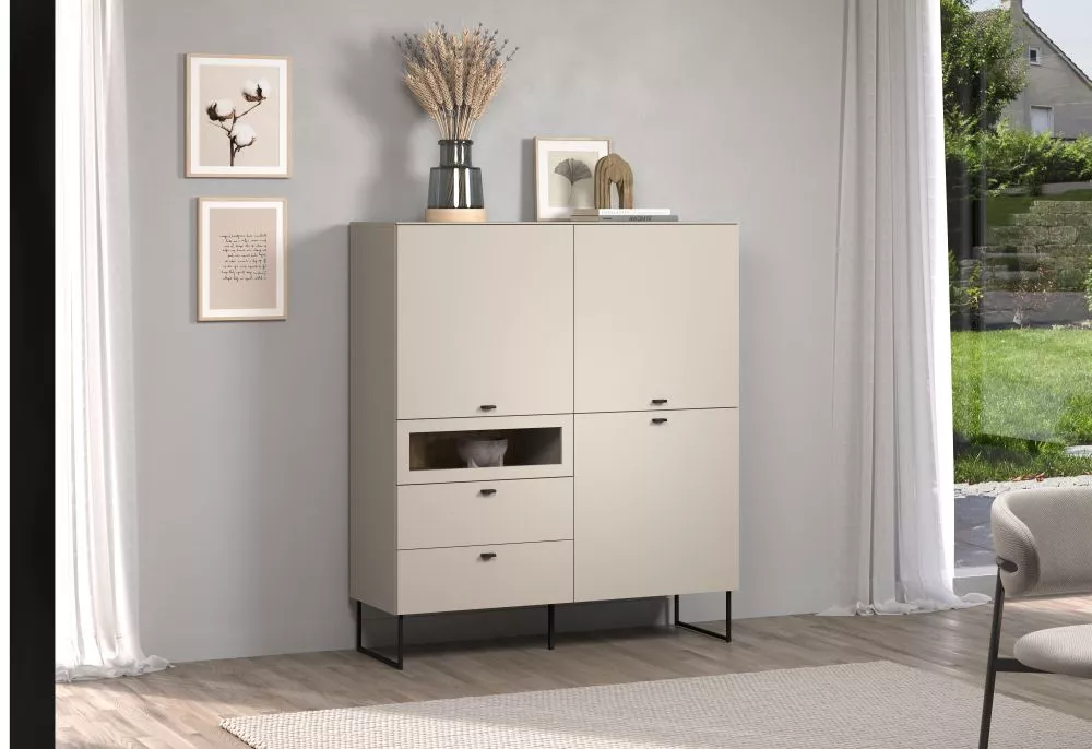 Sekcija Bellugi 863 Korpusa krāsa: kašmīrs, · 122 × 42 × 140 cm