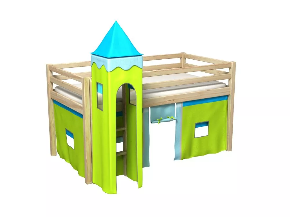 Bērnu gulta Gabi Tower ar stelāžu Guļamvietas platums: 80 cm, Guļamvietas garums: 180 cm, · 88 × 188 × 106 cm