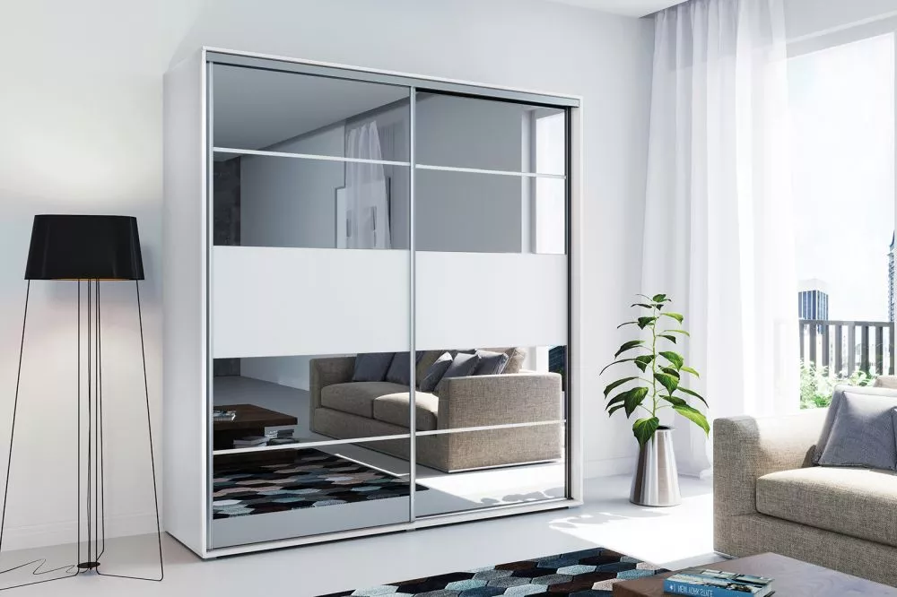Skapis Modern A6 · Balts · 150 × 62 × 245 cm