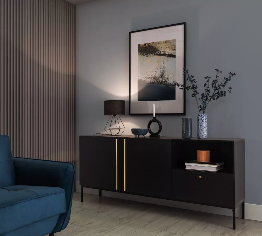 Lampa Brevitas veids: galda, · Melns · 25 × 25 × 44 cm