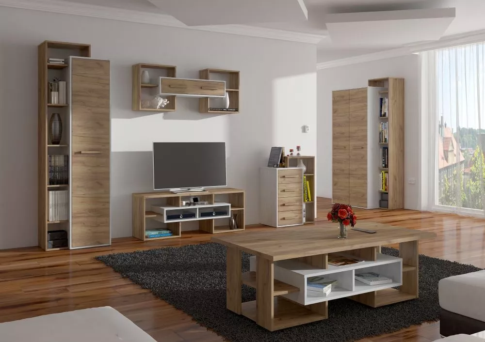 Komplekts Rio Z2 Korpusa krāsa: ozols craft zelts, Elementu krāsa: ozols craft balts, · 34 × 203 cm