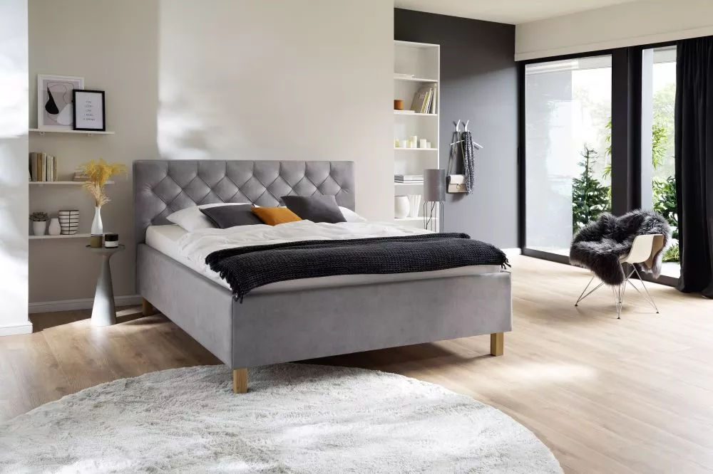 Gulta San Remo Oak Standard 160x200 ar stelāžām Guļamvietas platums: 160 cm, Guļamvietas garums: 200 cm, stelāžas tips: 
