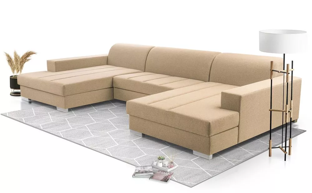 Dīvāns Mistral U Standard · Krēma · 177 × 354 × 76 cm