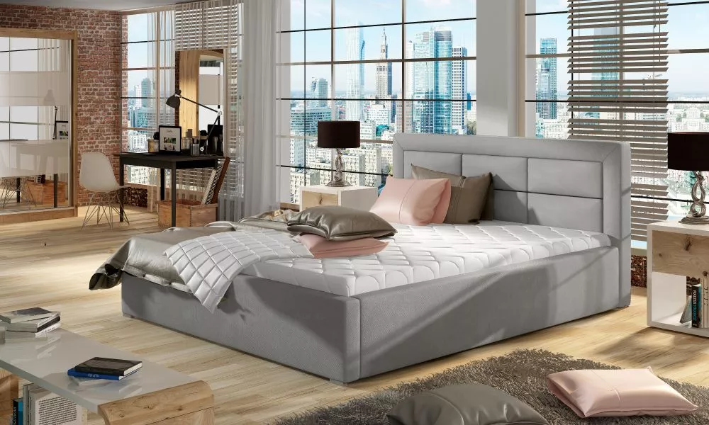 Gulta Rosano standard ar stelāžu Guļamvietas platums: 140 cm, Guļamvietas garums: 200 cm, stelāžas tips: metāla, · Pelēk