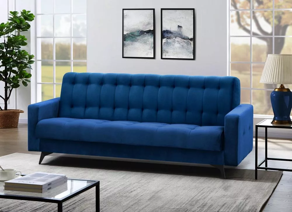 Dīvāns Gemma Standard · Zils · 93 × 220 × 89 cm
