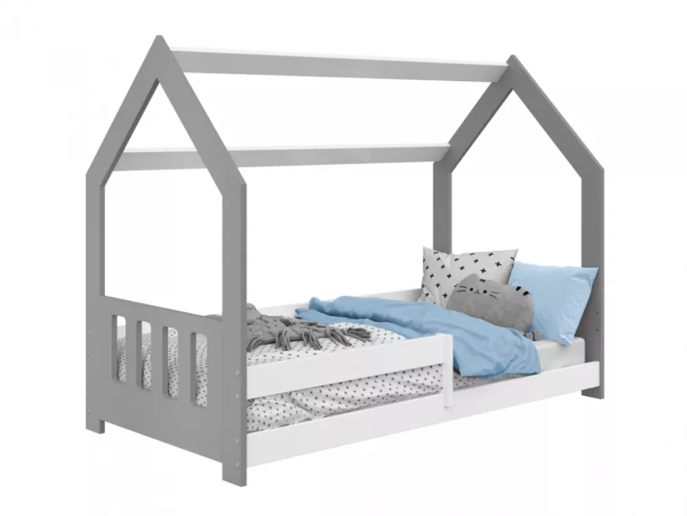 Bērnu gulta Domek D5-C ar stelāžu Guļamvietas platums: 80 cm, Guļamvietas garums: 160 cm, · 87 × 164 × 124 cm