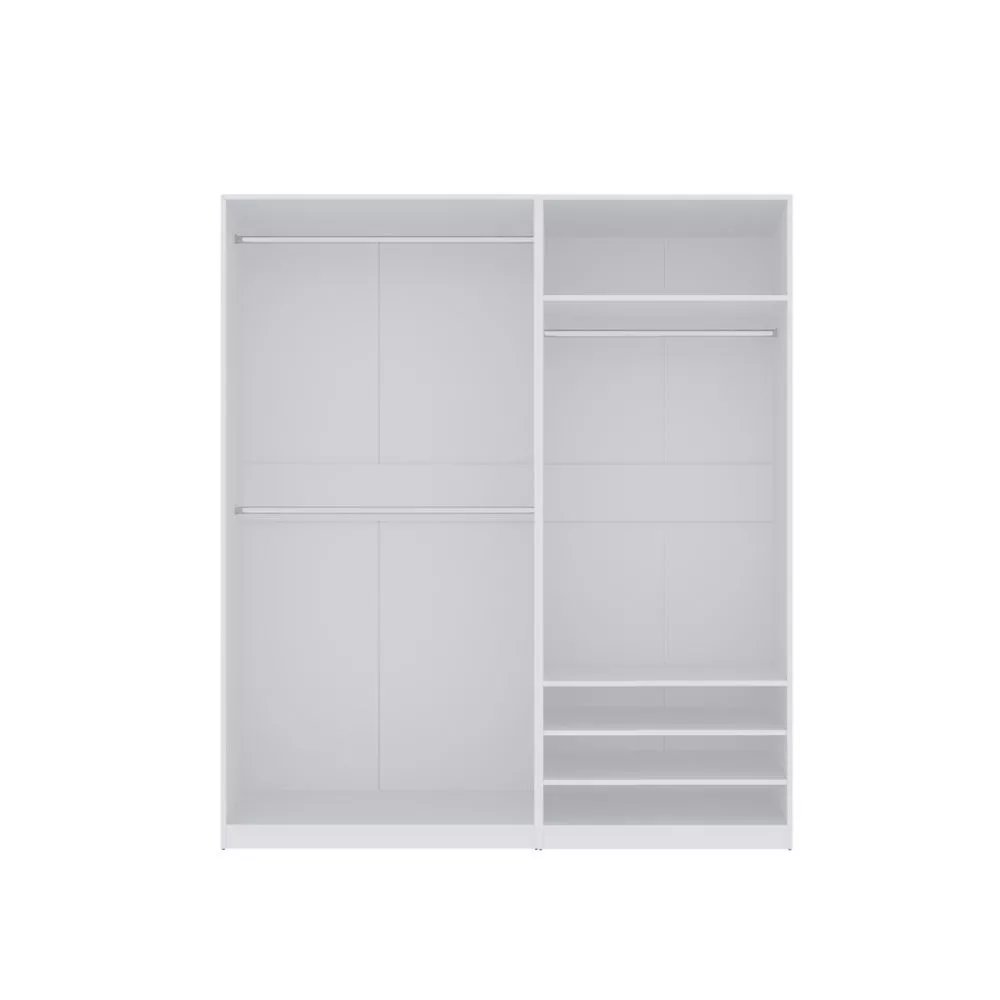 Skapis Tres Set 17 · Balts · 180 × 51 × 206 cm