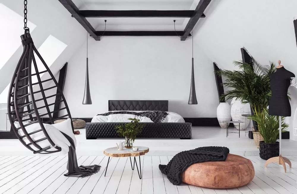Gulta London Standard ar stelāžu Guļamvietas platums: 140 cm, Guļamvietas garums: 200 cm, stelāžas tips: koka, · Tumši p