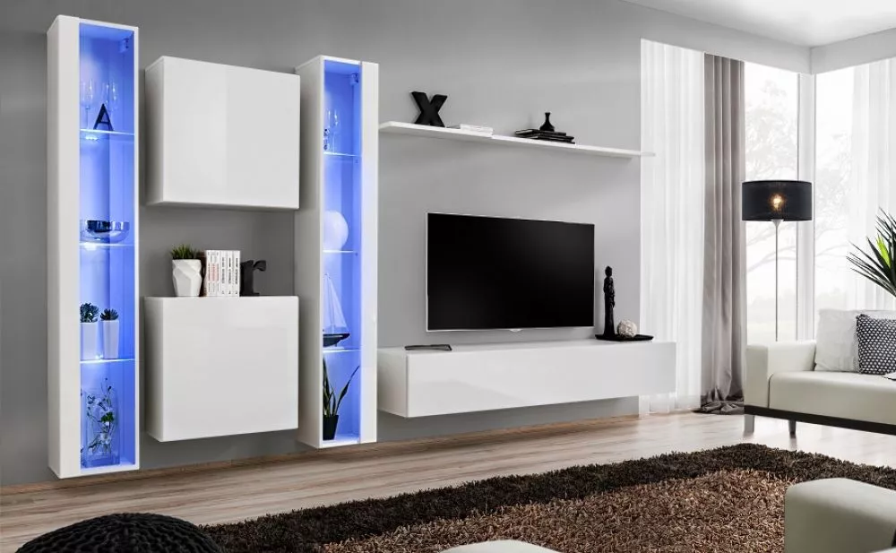 Sekcija Switch 16 · Balts · 330 × 40 × 180 cm