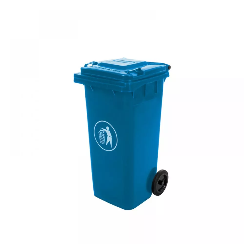 Sadzīves atkritumu konteineris Container 120L · Zils · 94.6 × 56 × 46.5 cm