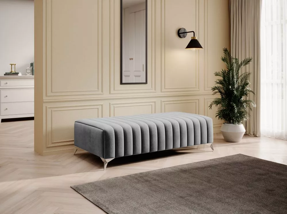 Pufs Laurence P Premium Standard Auduma numurs: Nube 03, · Gaiši pelēks · 132 × 36 × 64 cm