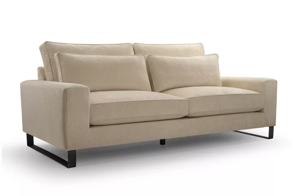 Dīvāns Cara 2S Standard · Krēma · 106 × 221 × 90 cm
