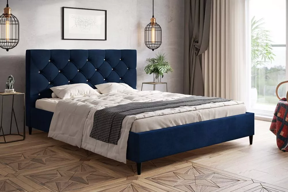 Gulta Lux 6 standard ar stelāžu Guļamvietas platums: 120 cm, Guļamvietas garums: 200 cm, stelāžas tips: koka, · Zils · 1