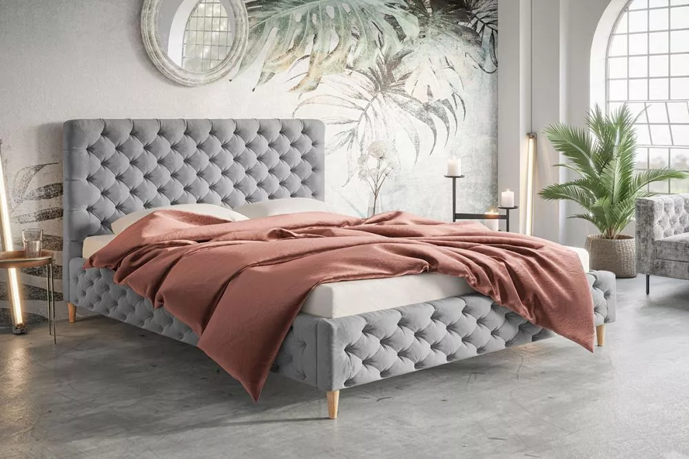 Gulta Lux 5 standard ar stelāžu Guļamvietas platums: 120 cm, Guļamvietas garums: 200 cm, stelāžas tips: koka, · Pelēks ·