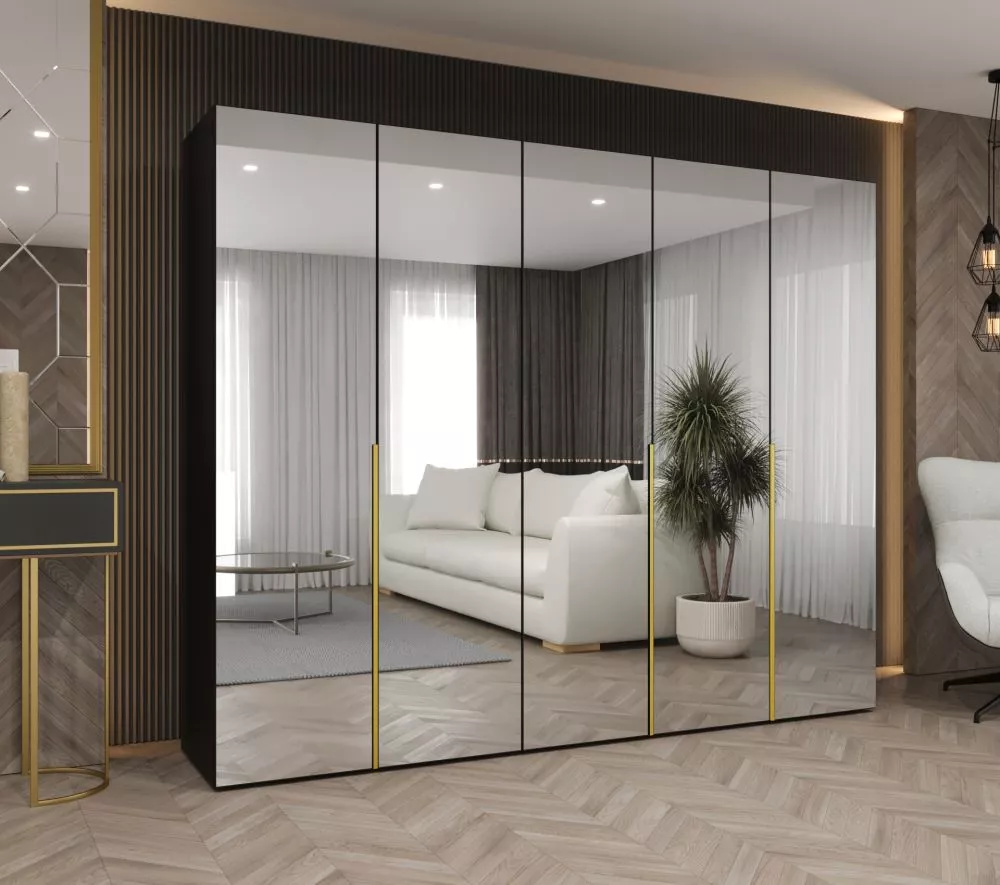 Skapis Alicante 3 · Melns · 250 × 50 × 202 cm
