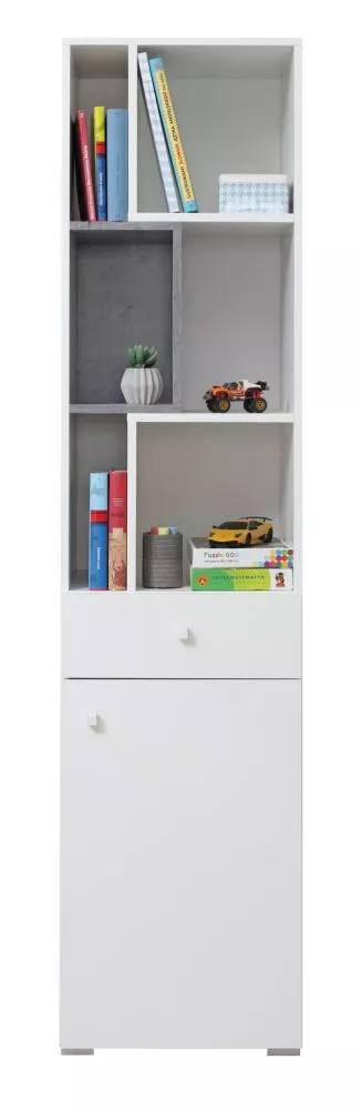Plaukts Sigma SI8 · Balts + betons · 45 × 190 × 40 cm